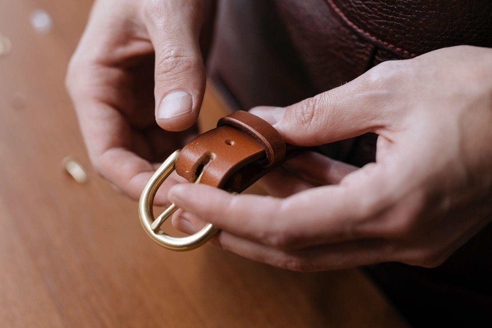 A leather belt